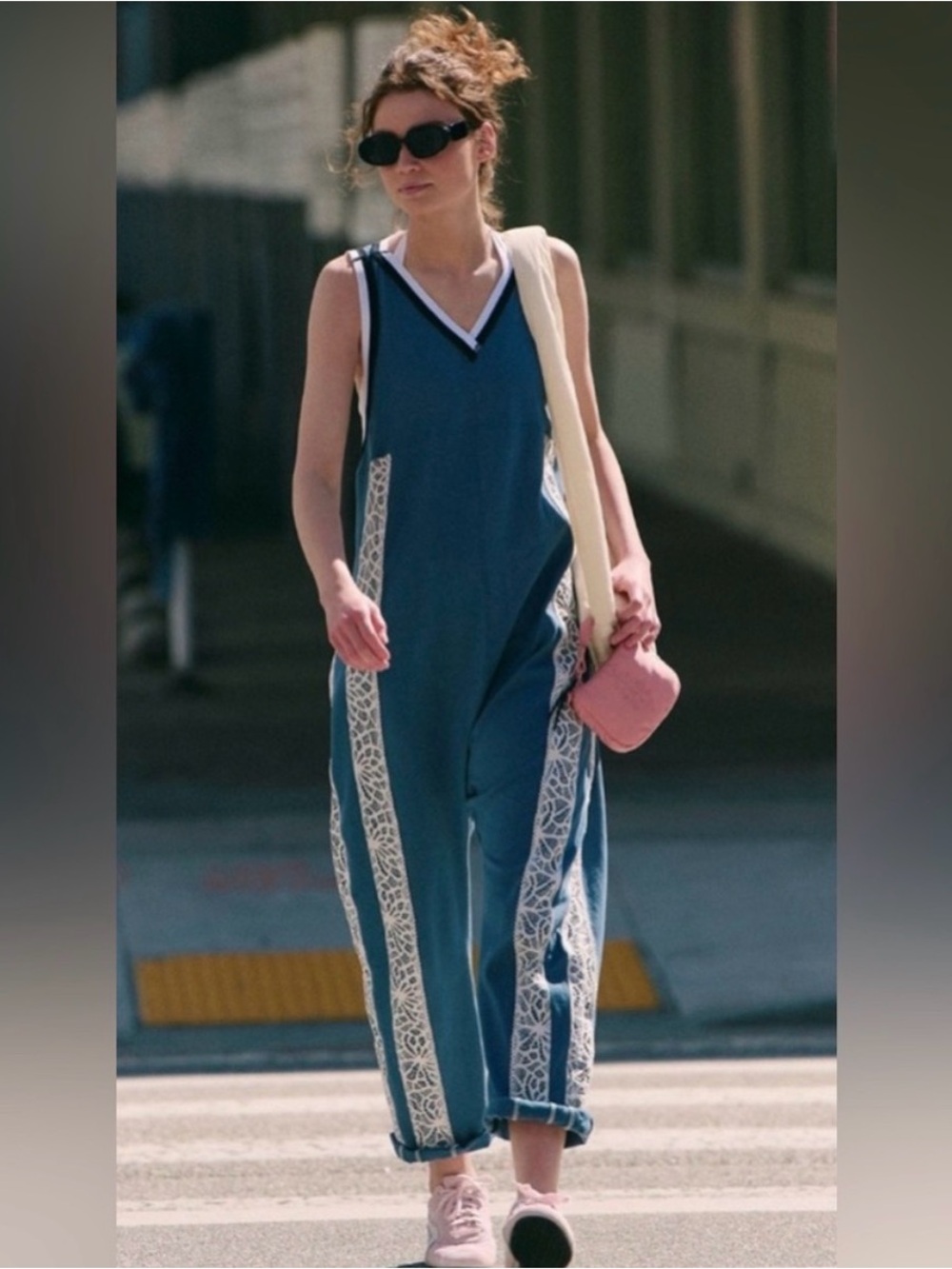 NWT Free People Movement Day Trip Onesie In Skyline